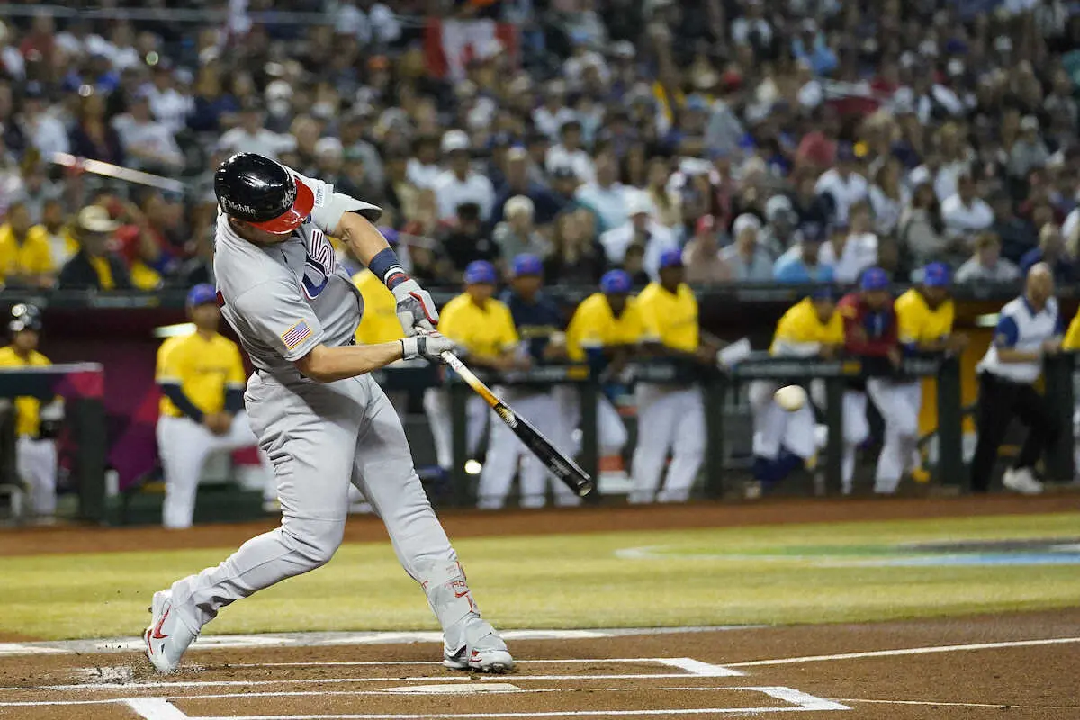 【画像・写真】【WBC】トラウトで先制！勝てば準々決勝進出の米国が3回に待望得点