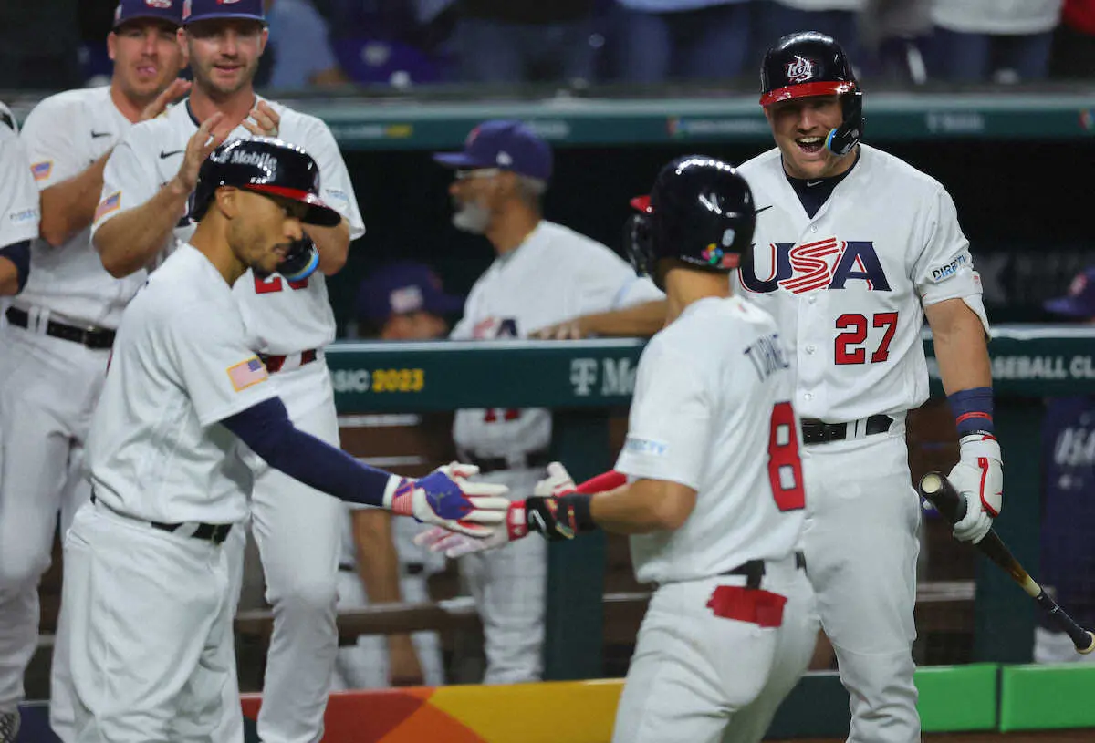 【画像・写真】【WBC】準決勝・米国VSキューバ　ゴールドシュミット逆転2ラン、ターナー2戦連発！　米国リード