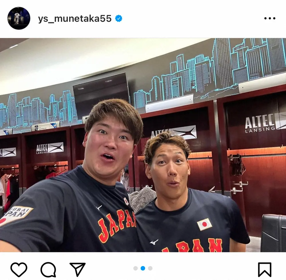 【画像・写真】村上宗隆　試合直後インスタ更新　大谷、吉田と2ショット「#正尚さんが神　#翔平さんは…」