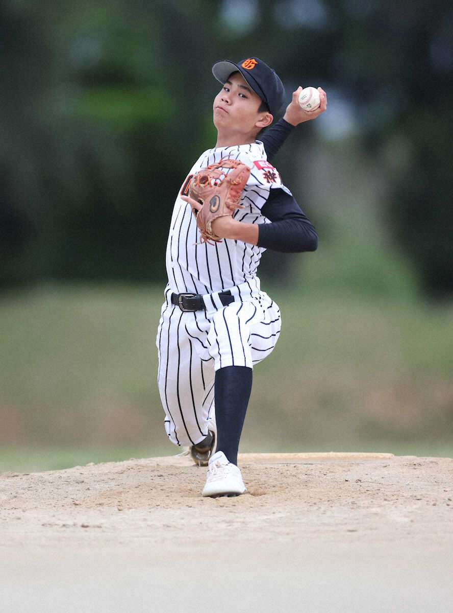 【画像・写真】宜野湾ポニーズ　ソフトB東浜の“はとこ”最速141キロ右腕・東浜成和「一勝一勝積み重ねて」全国制覇を