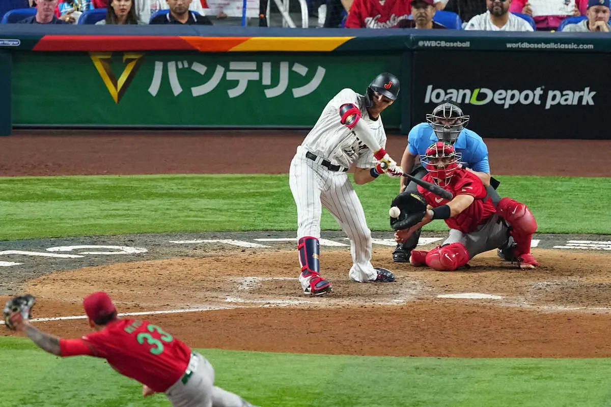 【画像・写真】侍・ヌートバー　大会6試合目で初のノーヒットも2四球　米国との決勝は「より特別な体験になる」