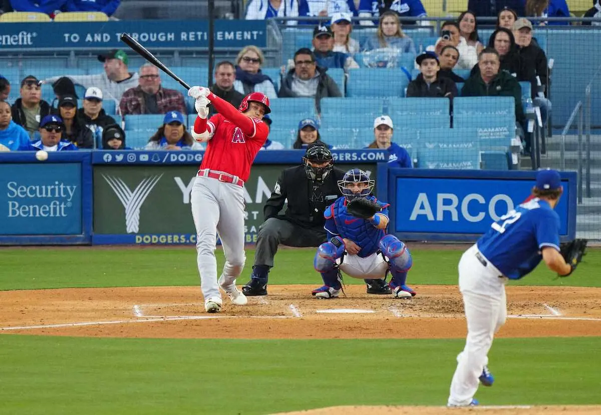 【画像・写真】エンゼルス大谷　打者復帰戦で苦手カーショーから痛烈右前打