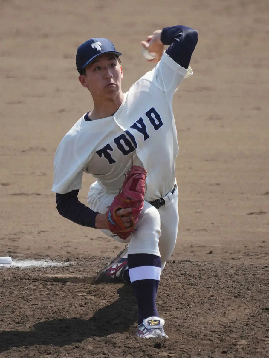 【画像・写真】東洋大・細野に12球団計29人のスカウト熱視線！10回1失点12Kで完投勝利　軽く151キロ
