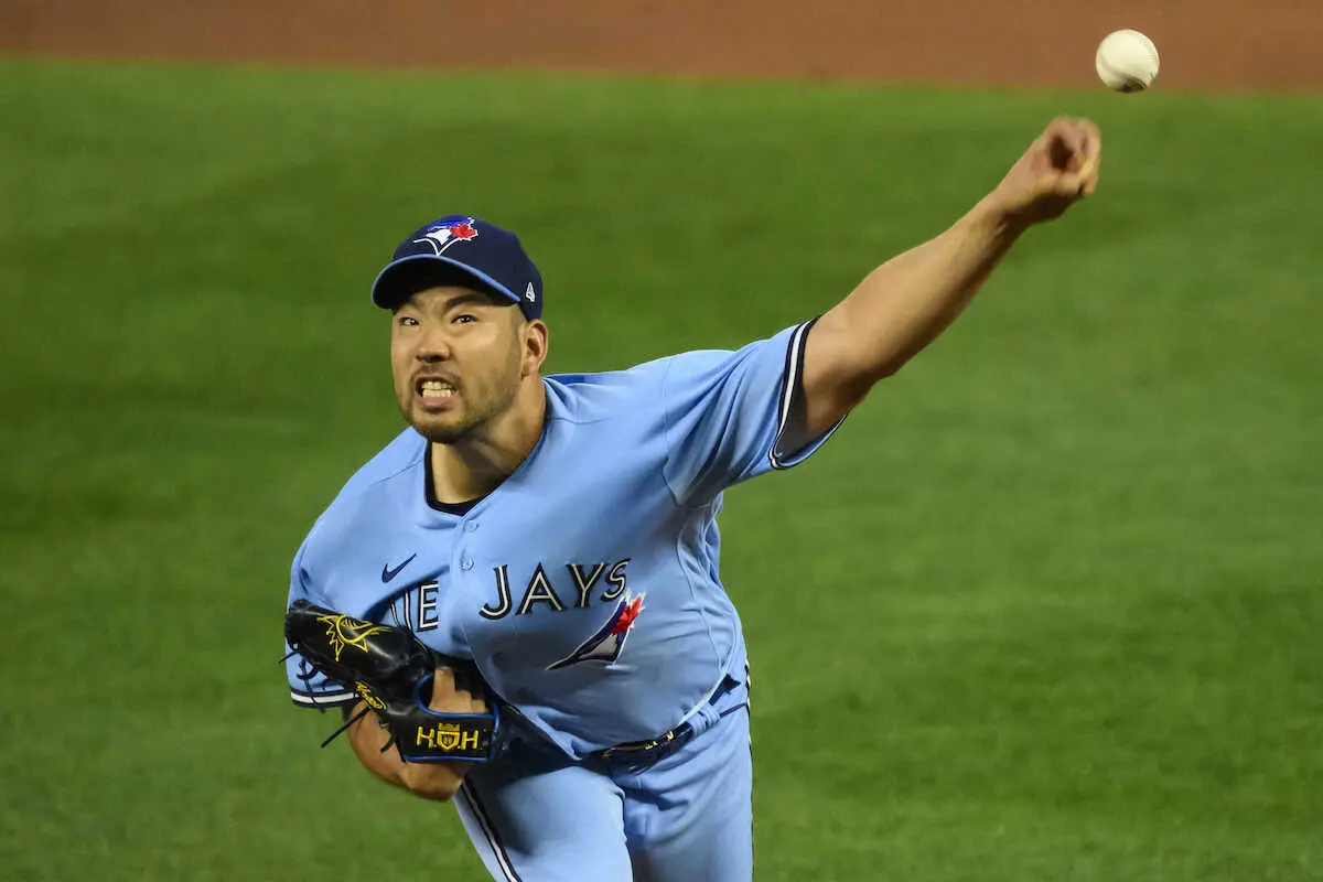【画像・写真】ブルージェイズ・雄星「ホッとしている」　最速158キロで5回1失点の白星発進
