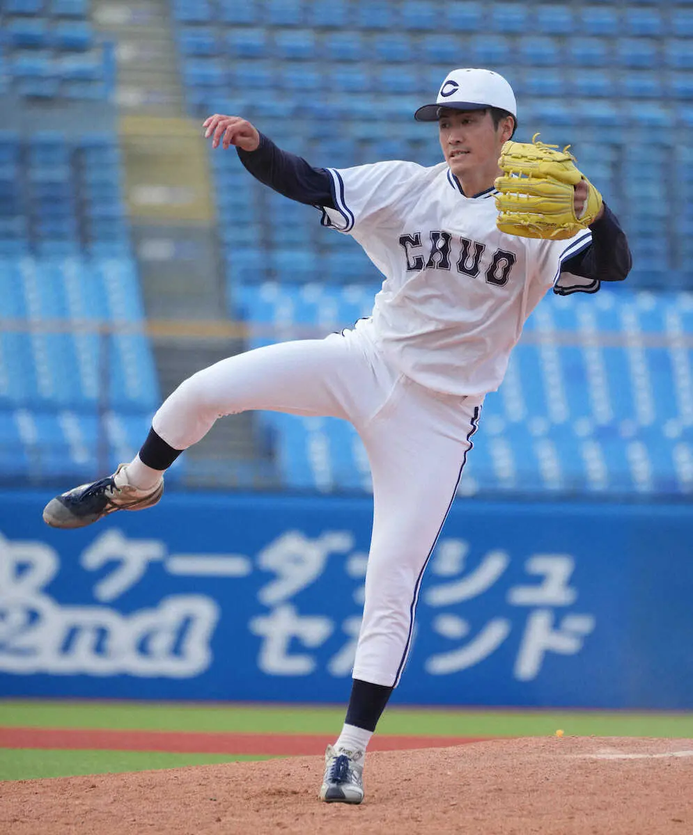 【画像・写真】青学大・常広　先発初勝利！エースの意地だ7回114球零封　巨人・円谷スカウト「楽天の岸タイプ」