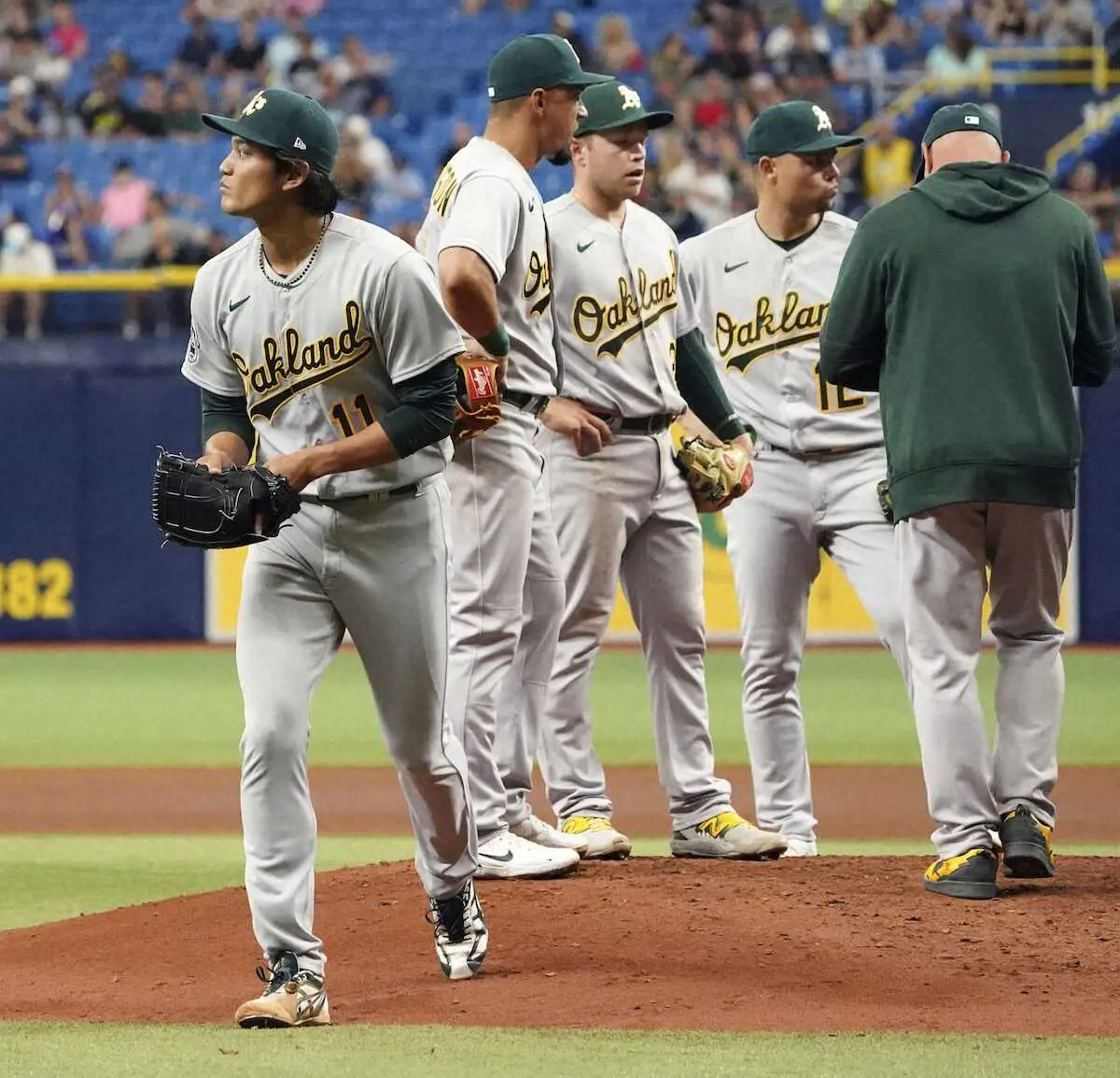 【画像・写真】またも四死球から…　アスレチックス・藤浪晋太郎　メジャー最強打線に5回途中5失点、初勝利ならず