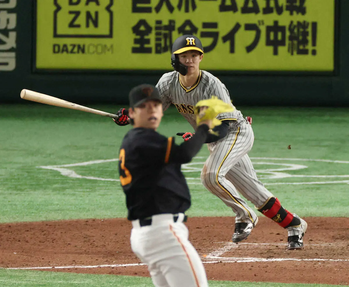 【画像・写真】阪神8回に中野が42イニングぶり適時打　7回まで戸郷に沈黙も