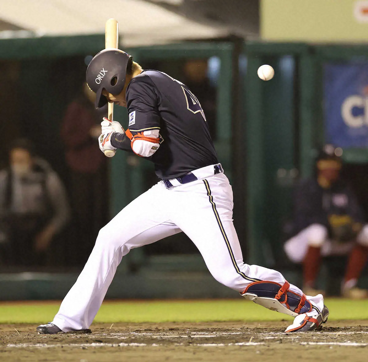 【画像・写真】楽天　4番手の西垣が危険球退場　オリックス頓宮の頭部に死球