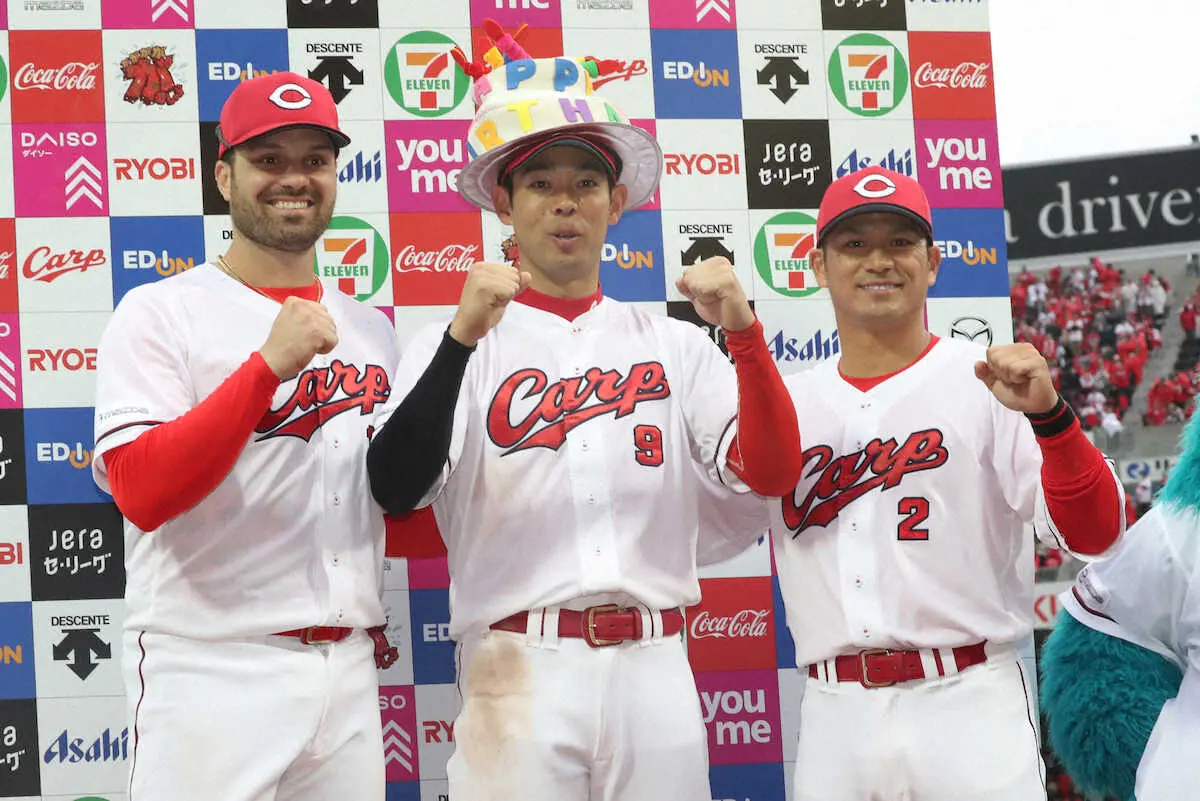 【画像・写真】広島・秋山　ひとり親家庭の親子招待の日に「最高のものを見せられた」　35歳バースデー猛打賞
