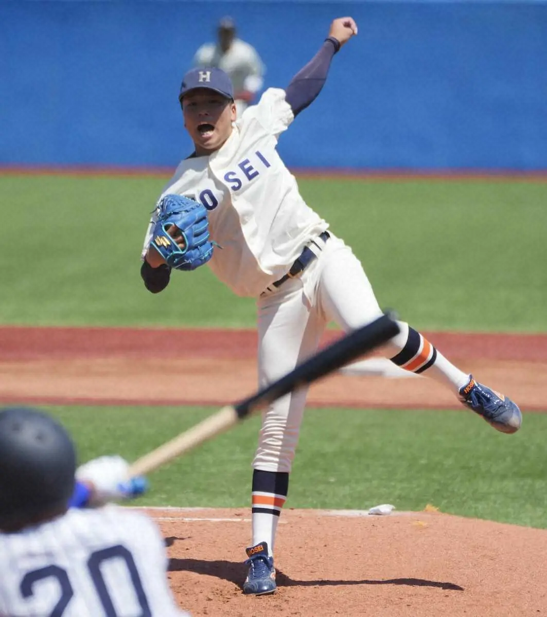 【画像・写真】ドラフト1位候補の法大・尾崎　6回1/3零封「負けないように意識しています」