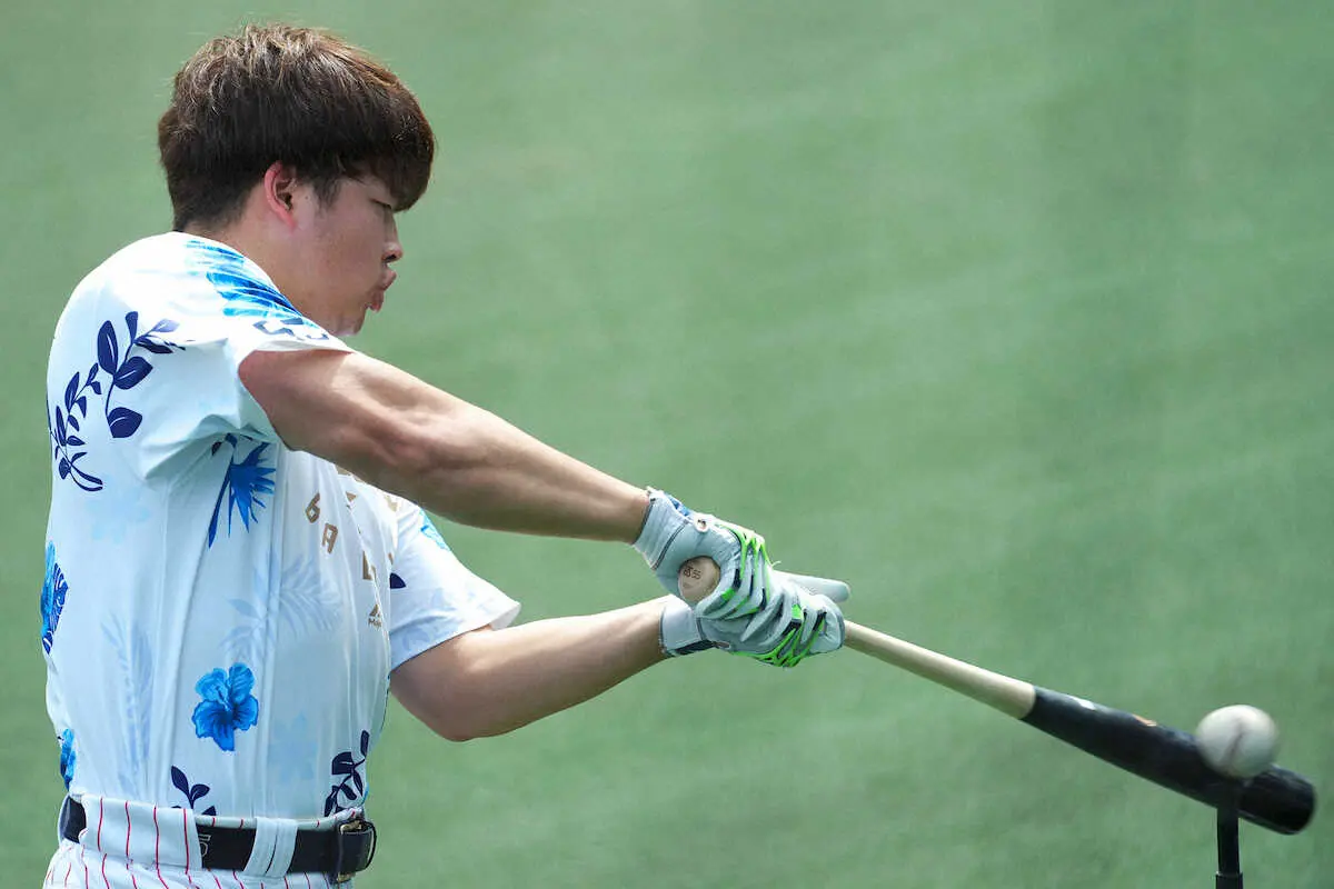【画像・写真】ヤクルト・村上　4試合16打席ぶり安打は左翼フェンス直撃の先制二塁打！打点も4試合ぶり