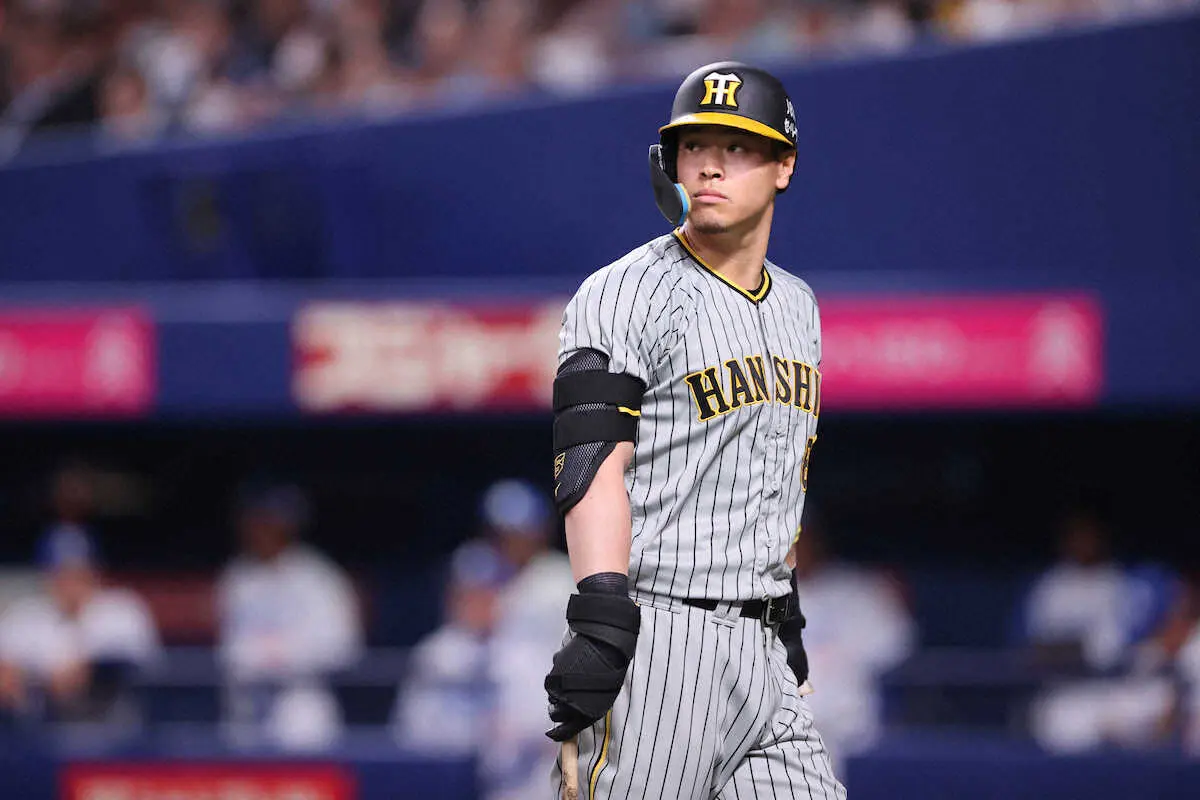 【画像・写真】阪神・佐藤輝　3打席連続空振り三振、4の0で打率・164に…