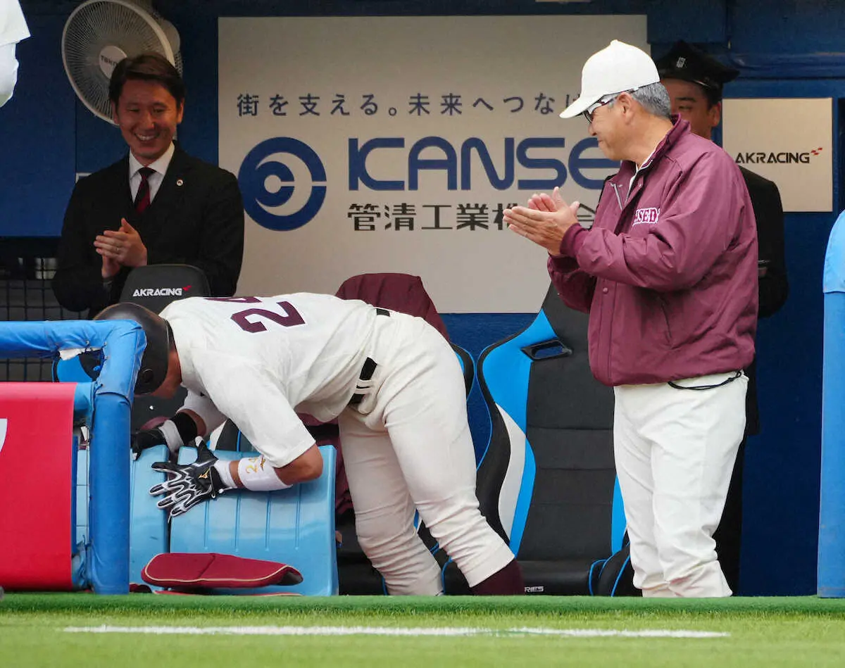 【画像・写真】早大・小宮山監督「ケチャドバ」予告　「山梨のデスパイネ」野村が1試合2発「楽になった」