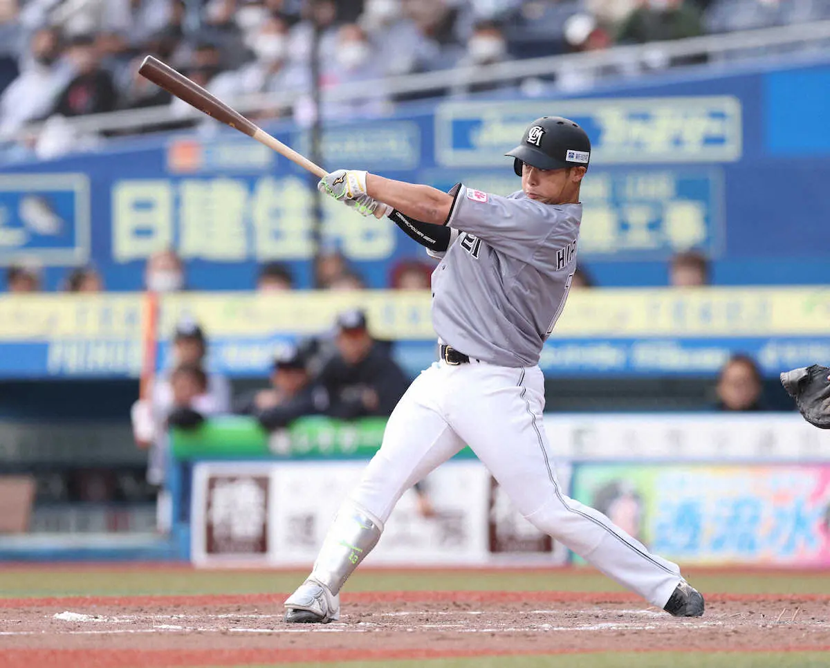 【画像・写真】ロッテ　平沢が連日の適時打　5回1死満塁で「先制点が欲しかった」とV打となる右前打