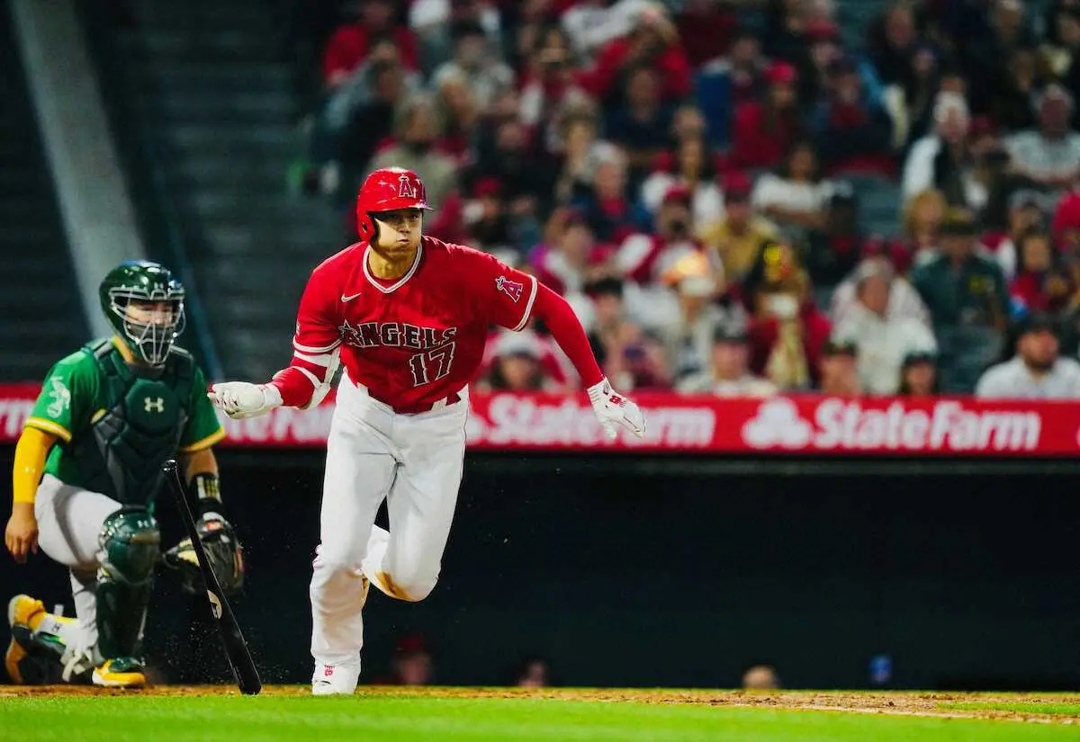 【画像・写真】エンゼルス・大谷翔平が2試合連続安打　第3打席で一塁線破る二塁打で好機拡大しレンドンの適時打で生還