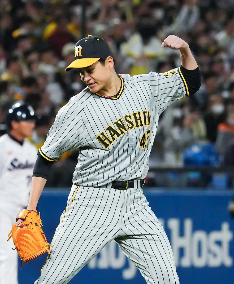【画像・写真】澄まし顔はもうやめた　3戦3勝の阪神・大竹　派手なガッツポーズの真相「昨日、ホークスの…」