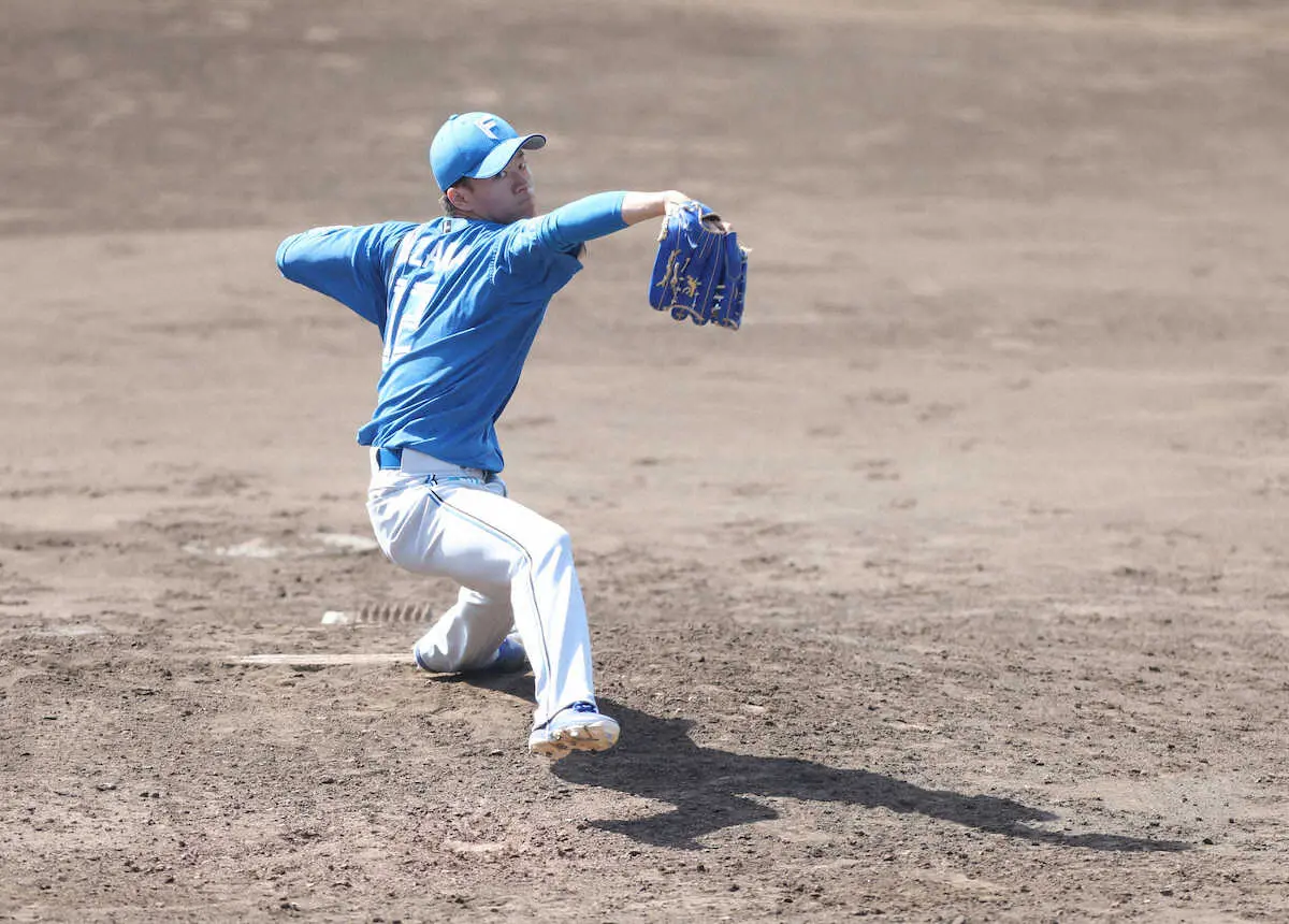 【画像・写真】日本ハム・矢沢　2軍で投手デビュー　最速144キロ1回2失点「出力はもっと上げられる」