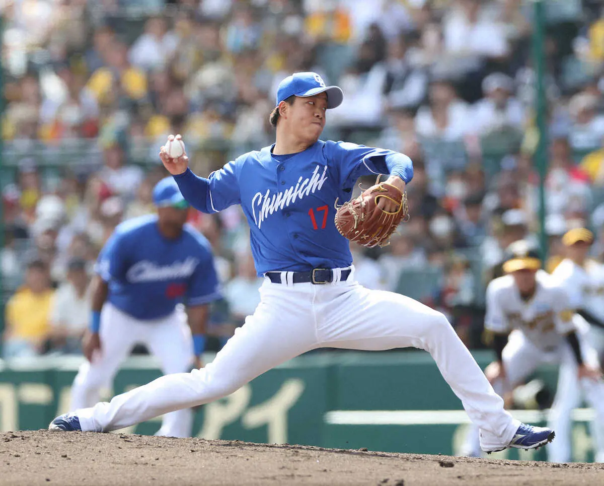 【画像・写真】横浜高対決　中日・柳が阪神・伊藤将から安打　好機演出するも中日の先制点にはつながらず