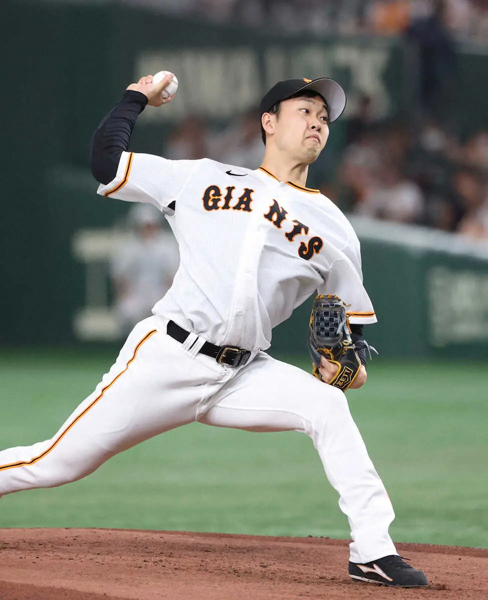 【画像・写真】巨人・山崎伊が6回2失点、2勝目の権利得て降板　前回8失点KOの屈辱、原監督の猛ゲキに応えた