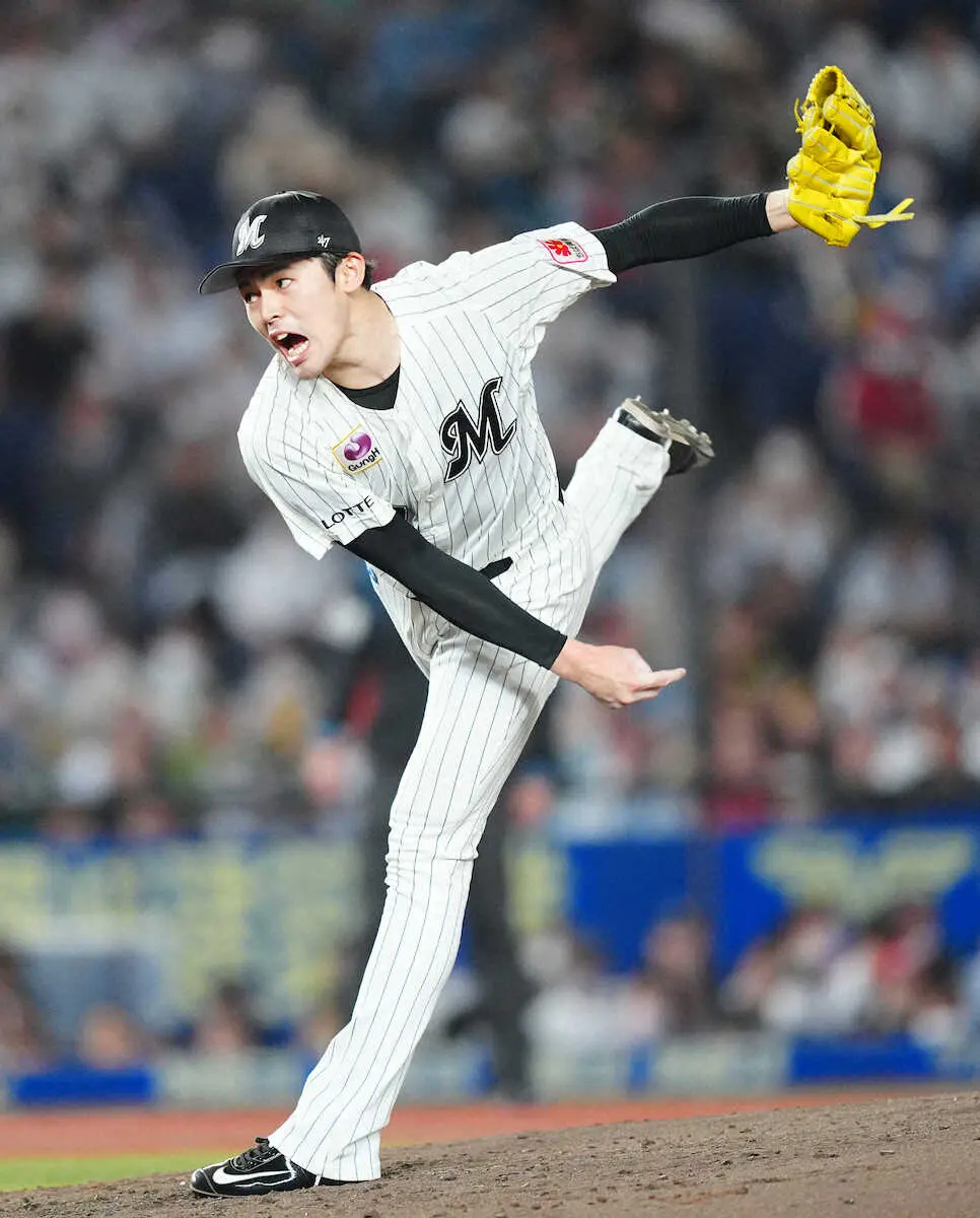 【画像・写真】ロッテ・朗希　5回無安打12Kの無双投球にネット「エグすぎる」「登板されたらもう神頼みしかない」
