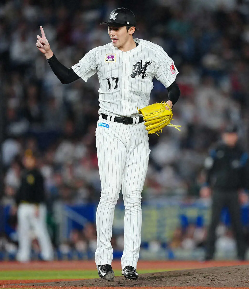 【画像・写真】ロッテ・朗希　5回12Kでノーノー降板…マメでマウンド譲るも本拠25イニング無失点