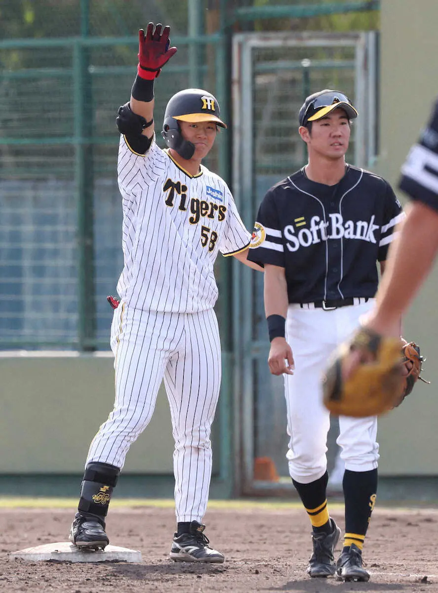 【画像・写真】阪神・前川が今季7度目のマルチ安打　守備でも5度の打球処理を無難にこなす