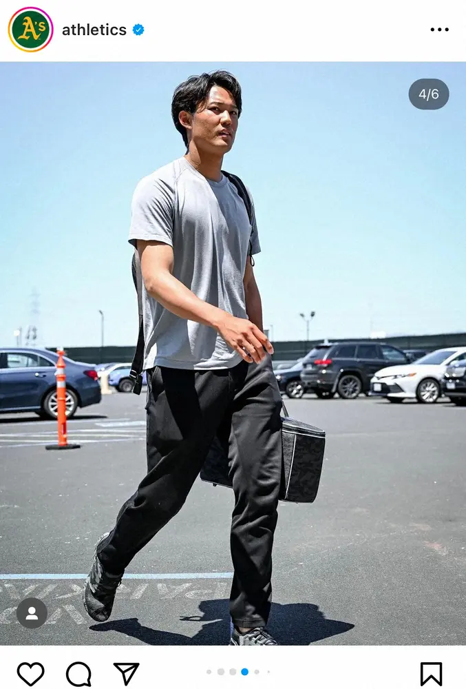 【画像・写真】藤浪晋太郎　球場入りの私服、球団インスタで公開　「カッコいい」「何があっても頑張れ！」の声