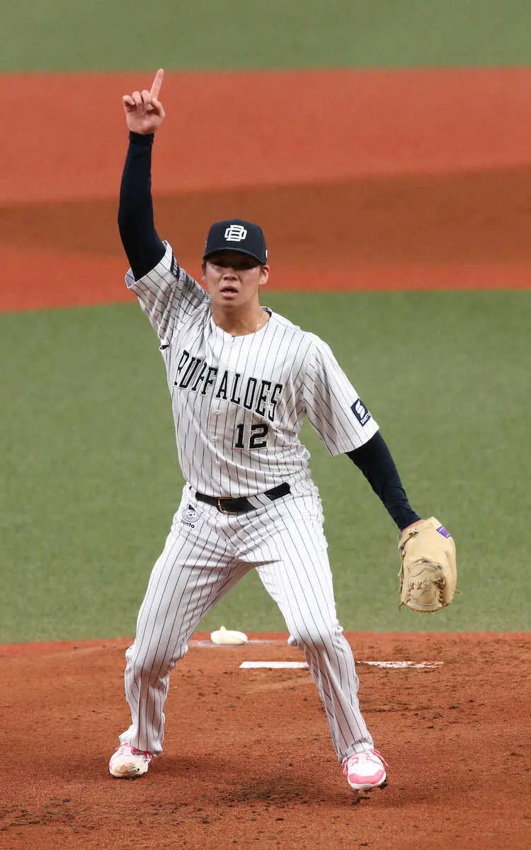 【画像・写真】オリ・舜平大　プロ初被弾で連続無失点記録は24回1/3でストップ　6回には得点圏で初適時打浴びる