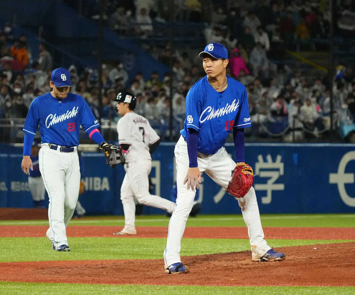 【画像・写真】中日　マズい守備連発の4失策…連敗で今季最多更新の借金9　村松の64年ぶり快挙も空砲に