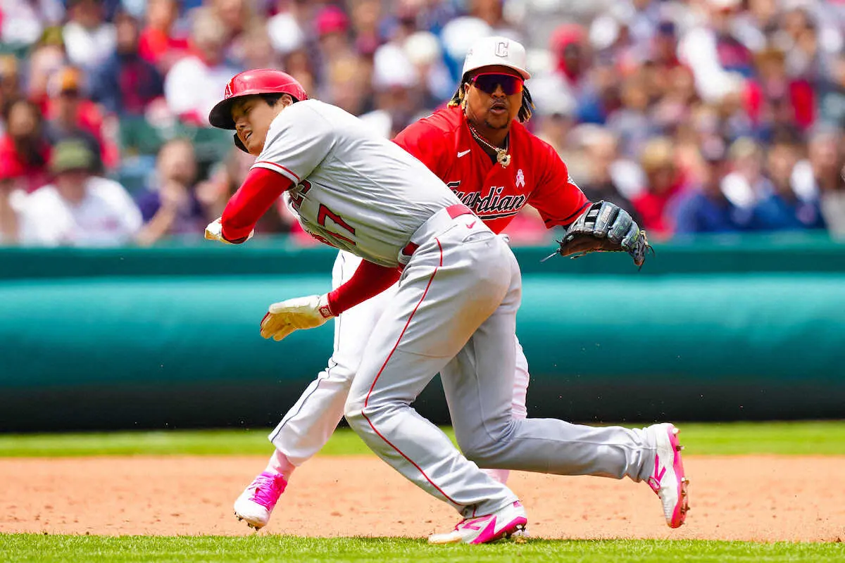 【画像・写真】エンゼルス・大谷　9回2点差に迫る反撃の適時打も…好機で痛恨の走塁ミス