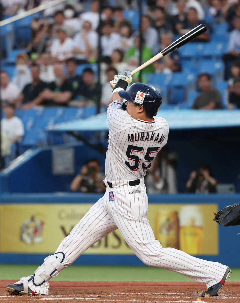 【画像・写真】ヤクルト村上　3戦ぶり安打も好機で凡退…両リーグワースト8失策目に嘆きの声「村神様よ戻ってきて」