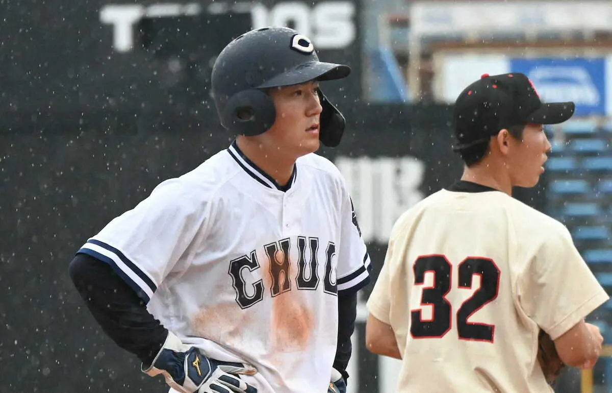 【画像・写真】700キロ離れても友情は続く　秋田中央出身の中大・野呂田漸が神宮に刻んだ2安打