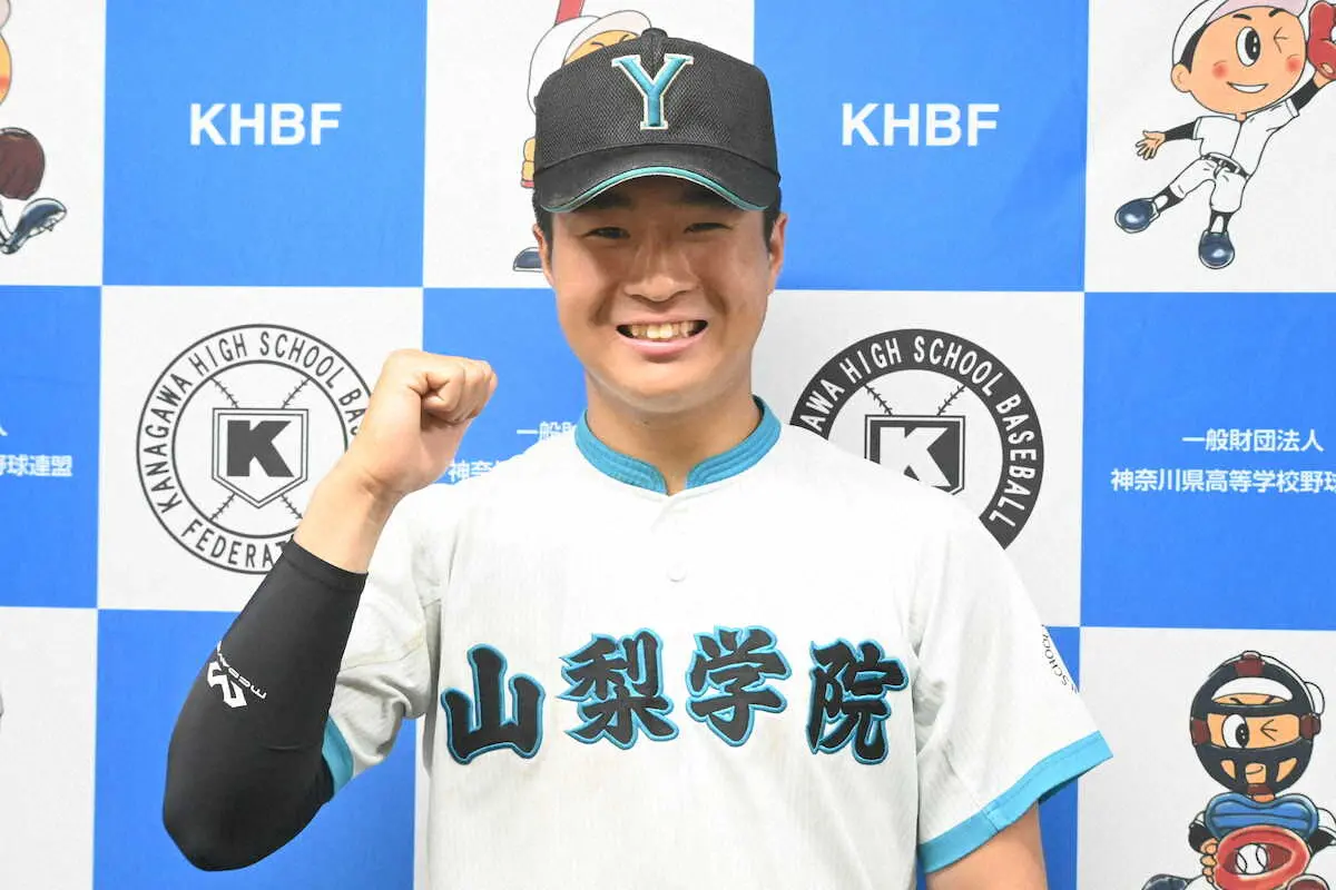 【画像・写真】これが日本一投手の輝き　山梨学院・林が関東大会で5回ノーノー達成　横浜隼人戦