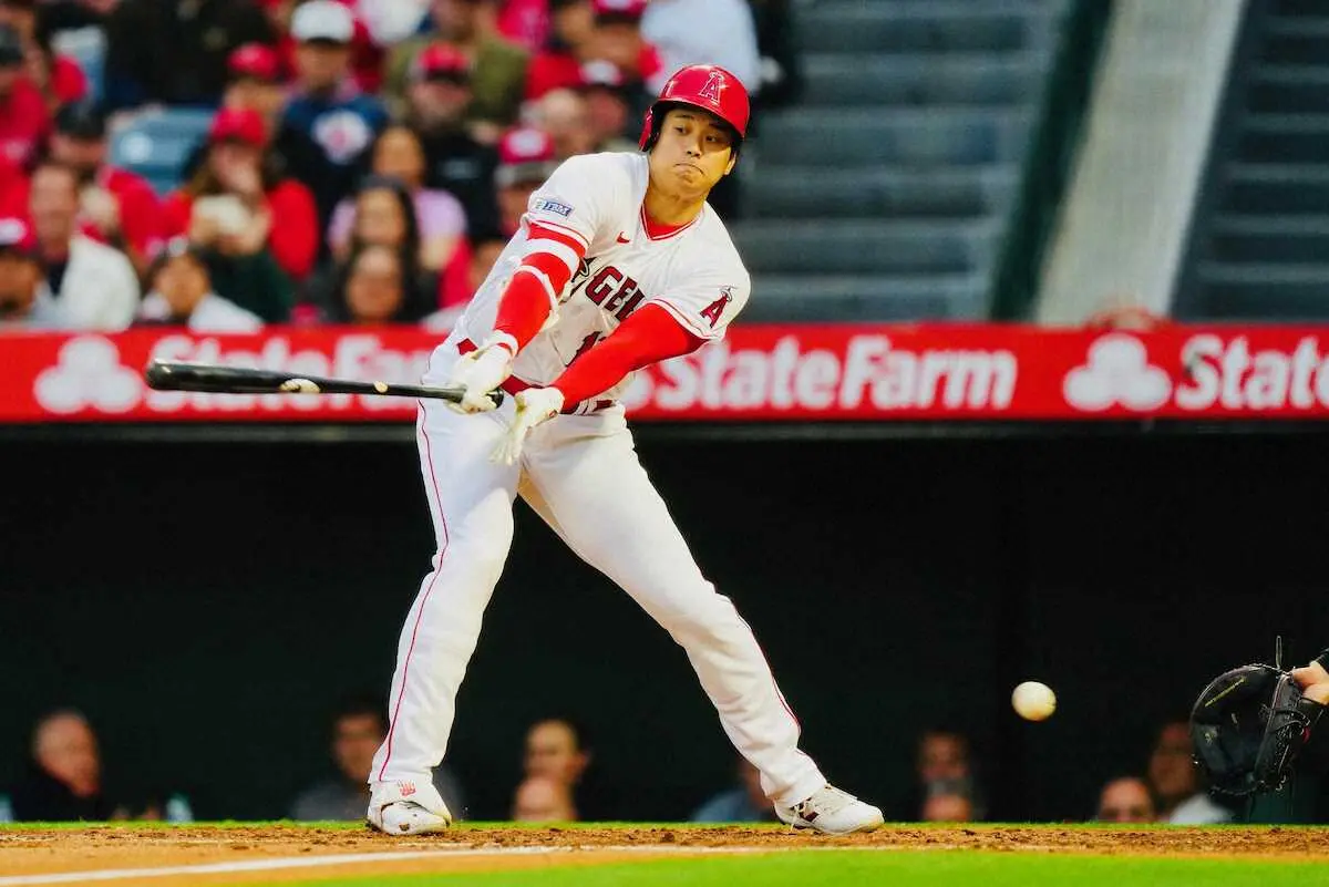 【画像・写真】大谷翔平　2試合ぶりノーヒットも、逆転につなげる四球　エンゼルス2連勝