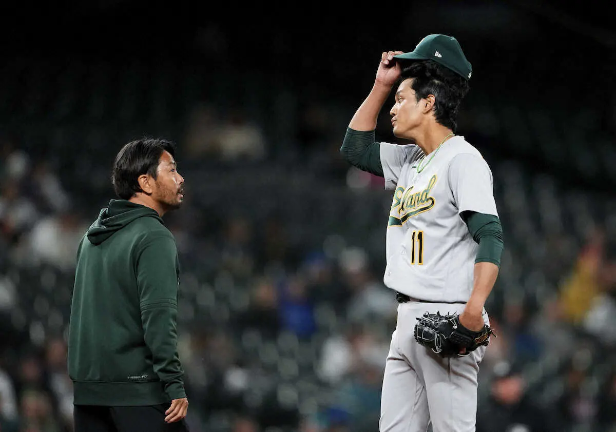 【画像・写真】アスレチックス・藤浪　昨年新人王に死球で敵地ブーイング　回またぎで一転…2回3失点