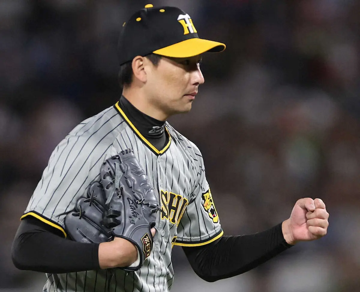 【画像・写真】阪神・岩崎　14試合連続零封＆8セーブ目も淡々　「勝ってるし頑張ります。良かったです」