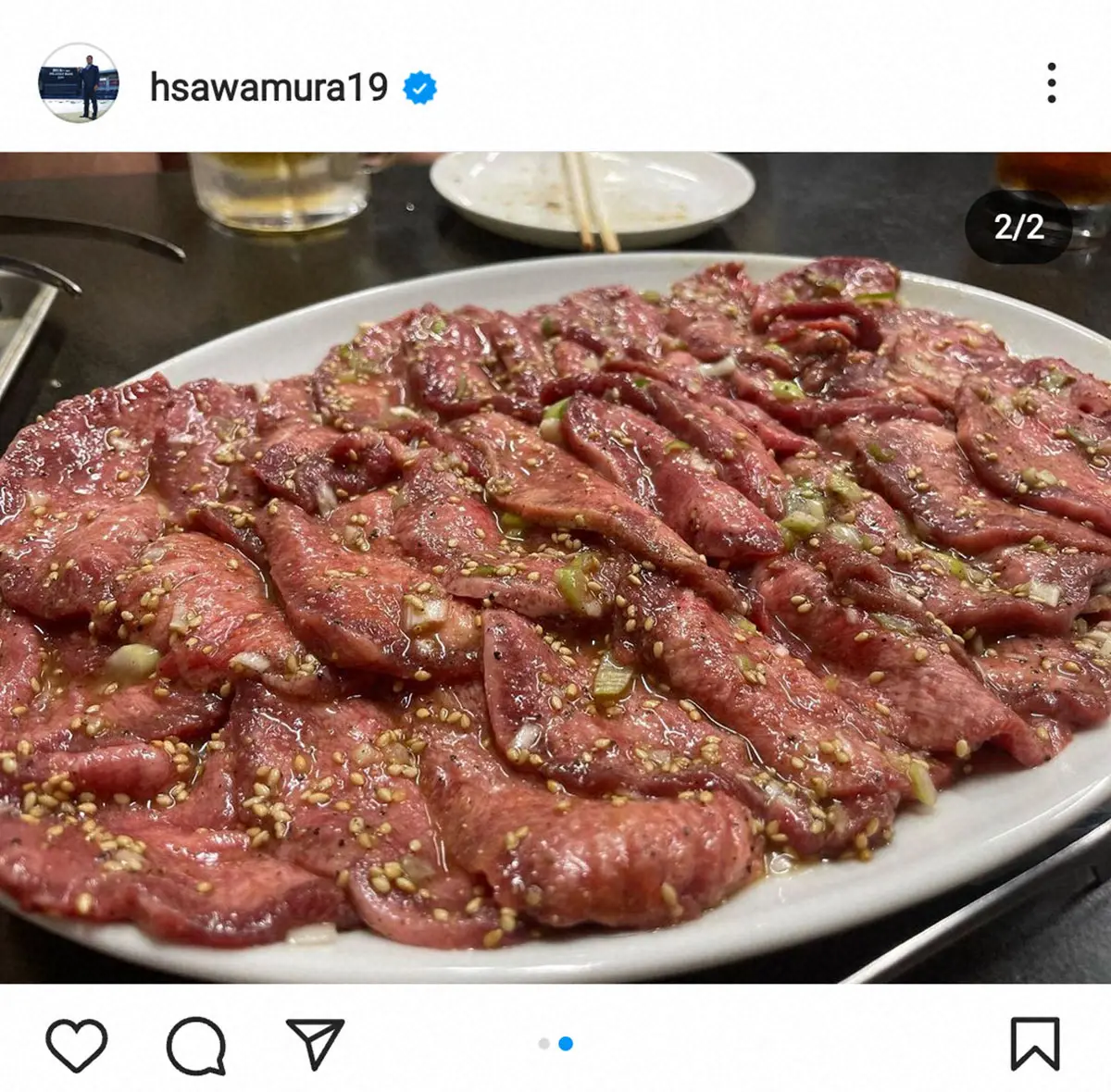 【画像・写真】ロッテ・沢村　チームメートとの焼肉会報告　肉類220人前！白米15合!「ここが俺達のアナザースカイ」