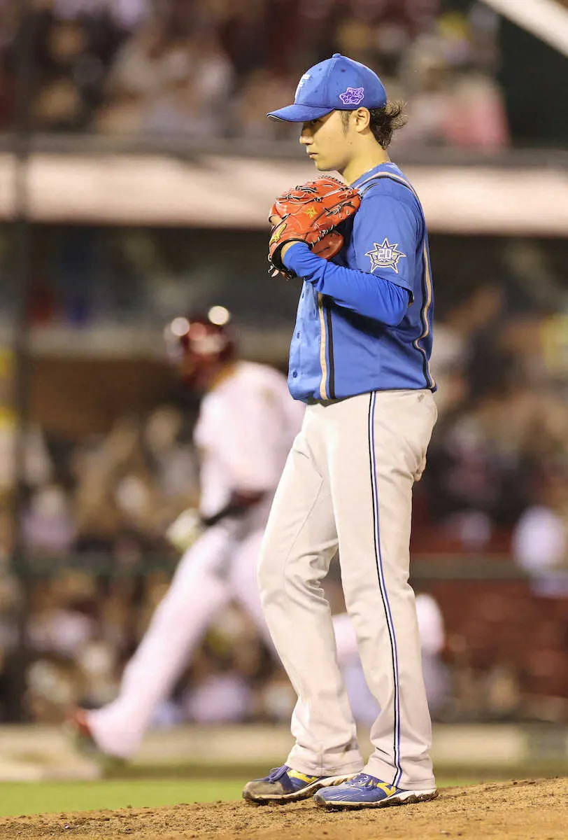 【画像・写真】日本ハム大海　痛恨の115球目　8回に楽天浅村に逆転2ラン浴びガックリ