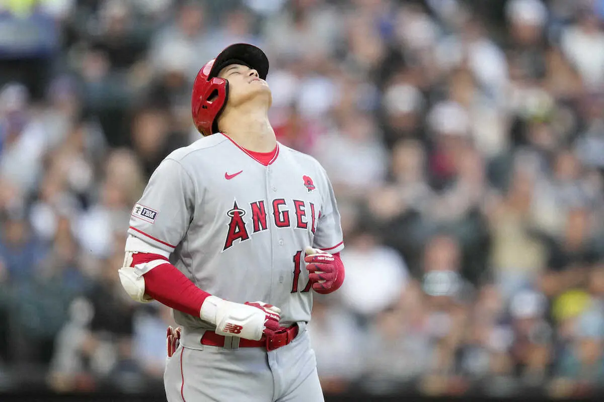 【画像・写真】大谷翔平　2試合ぶり無安打＆2三振　初回に今季初死球、痛みこらえフル出場も…エ軍は連敗阻止