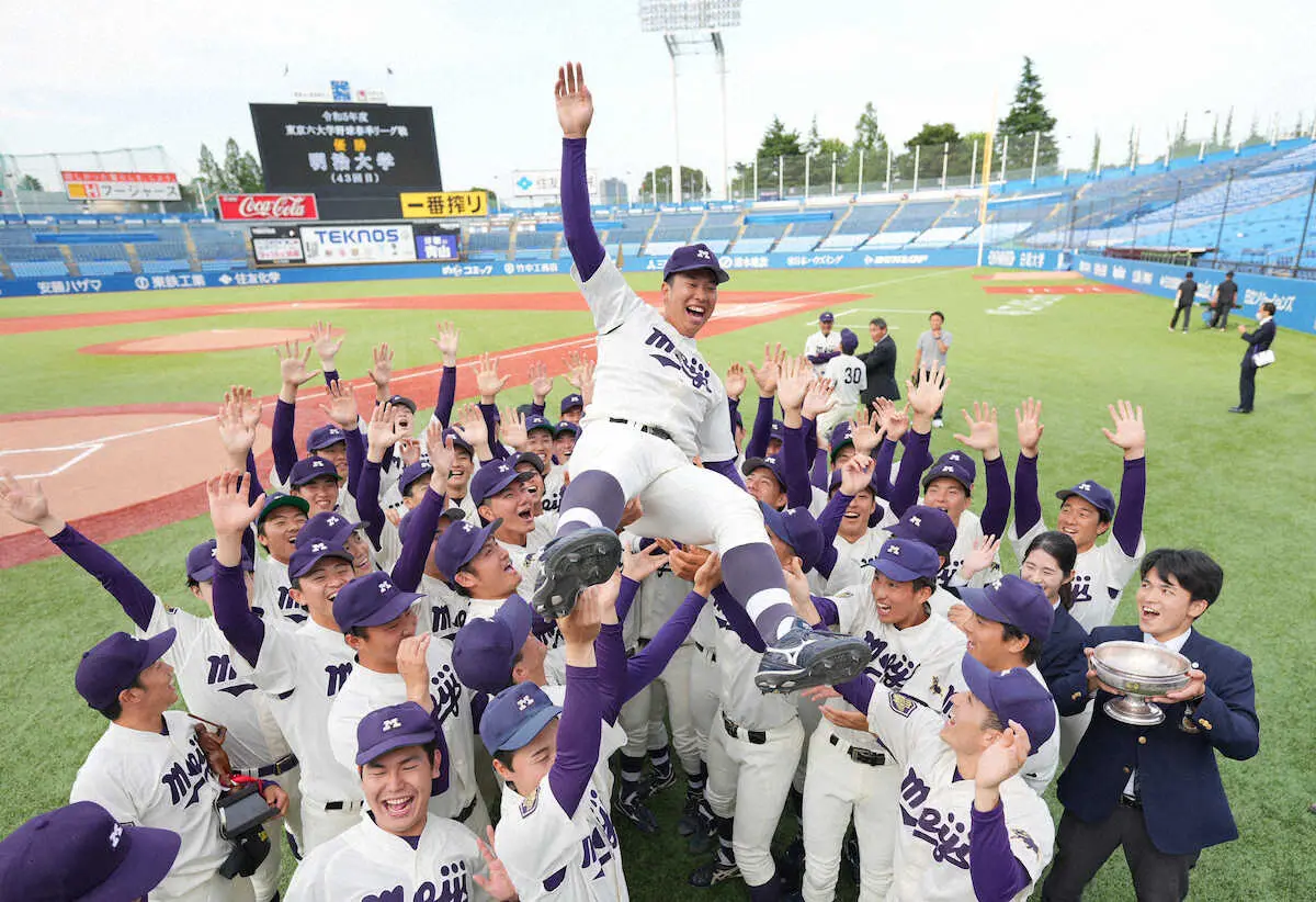 【画像・写真】東京六大学野球ベストナイン発表　優勝に貢献した明大の村田、飯森らが選出