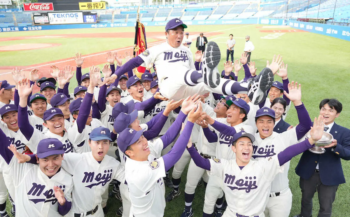 【画像・写真】明大・田中監督　上田主将のリーダーシップを高評価　東京六大学3連覇の誇り胸にいざ選手権