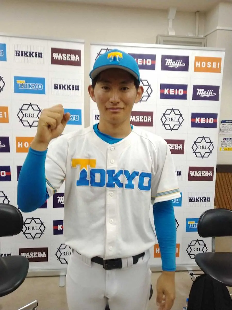 【画像・写真】東大・門田が気を吐く適時二塁打！前日の明大戦でも安打　愛媛の名門から現役で入学の努力家