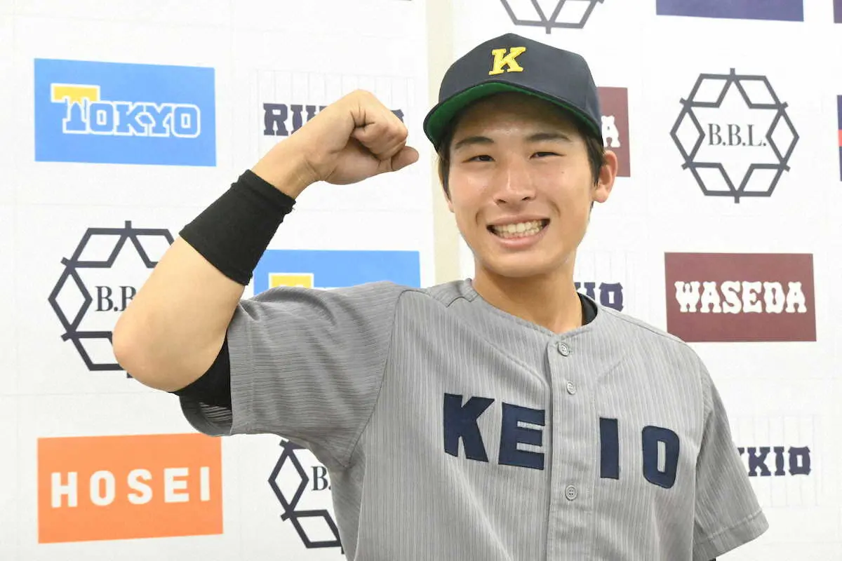 【画像・写真】慶大・小堀政泰がサヨナラアーチ　1メートル70の小兵が特大弾　