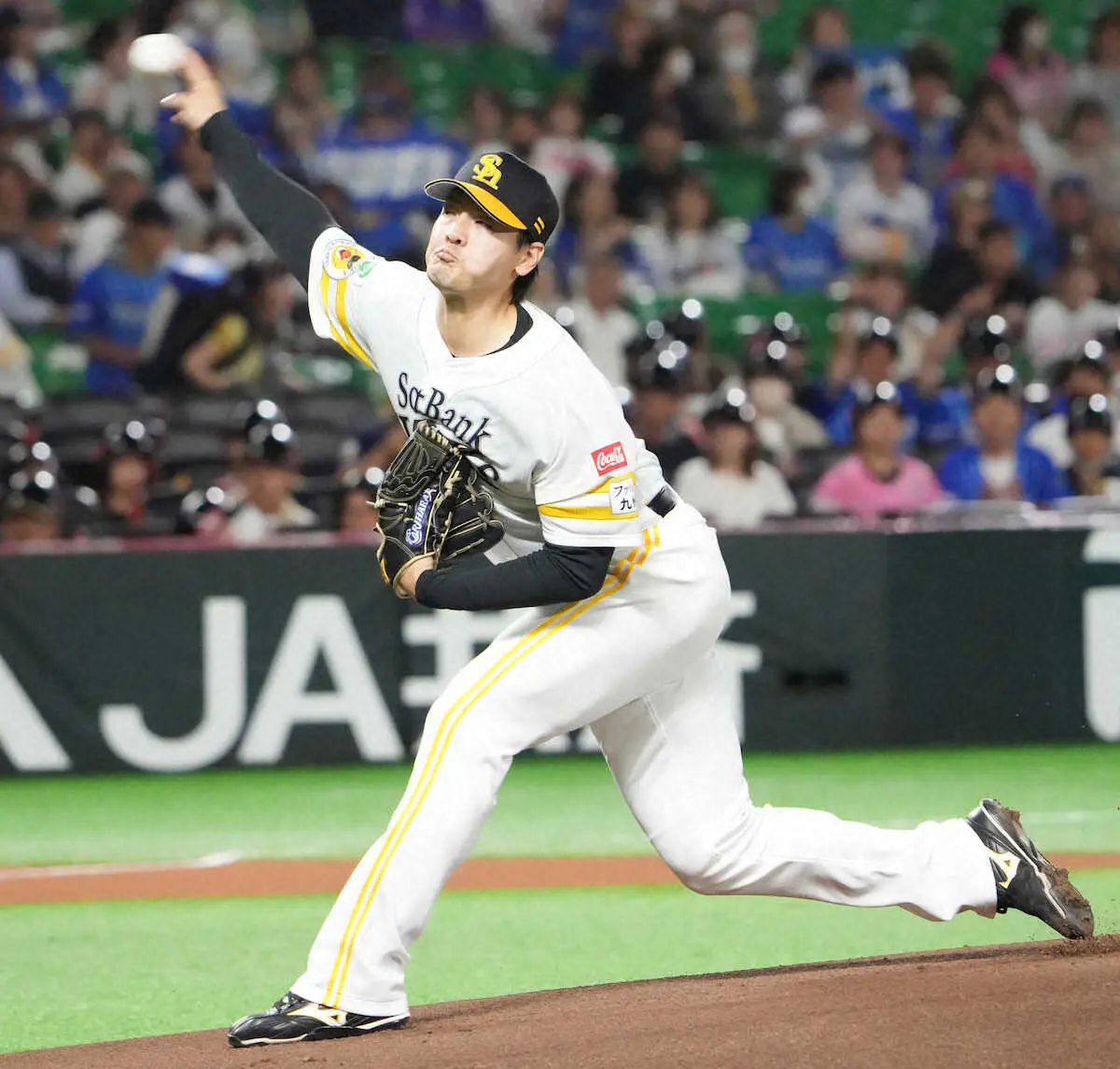 【画像・写真】ソフトB・有原　日本球界947日ぶり白星ならずも、粘りの6回2/3、1失点　打たせて取る投球術徹底