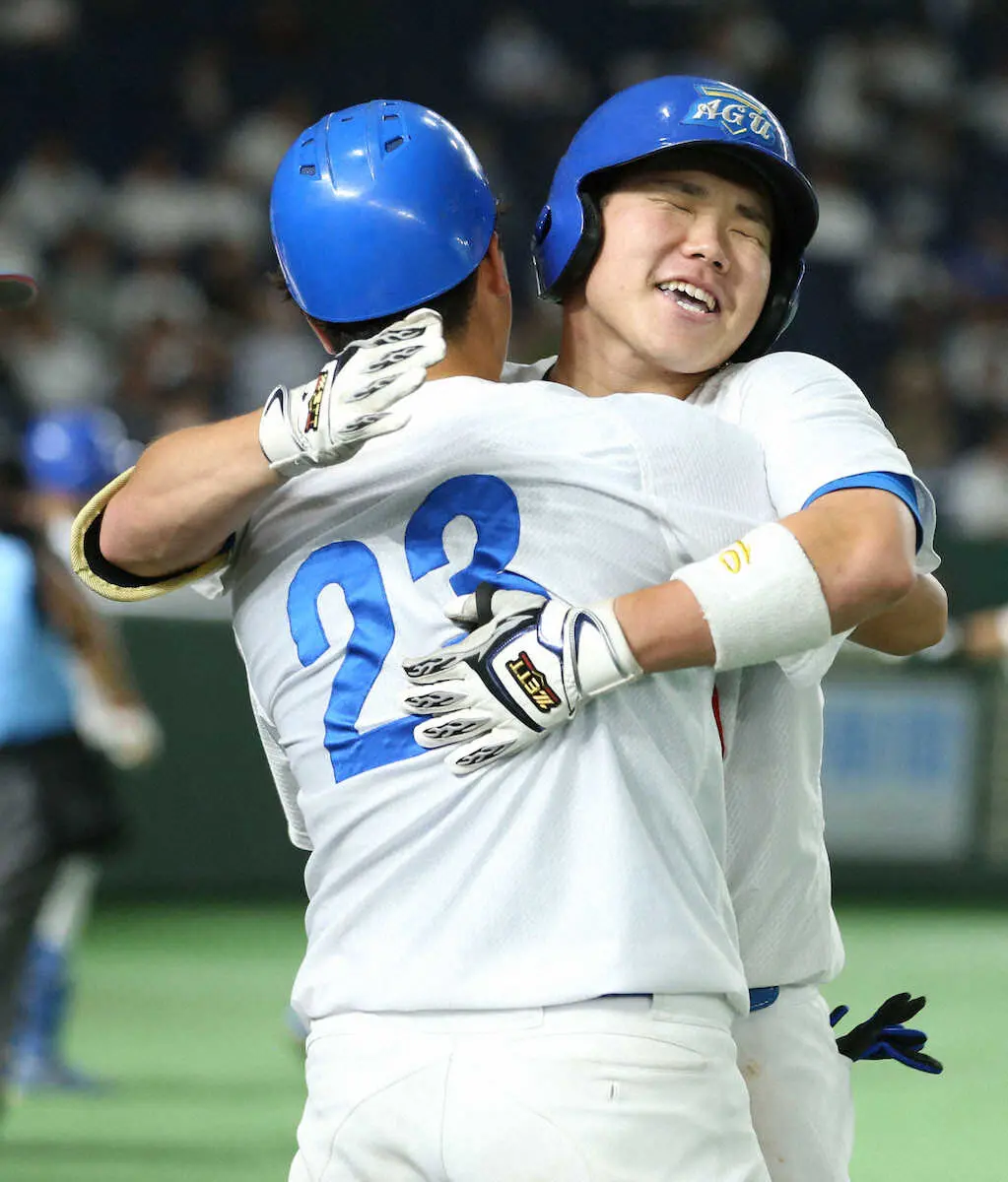 【画像・写真】青学大　投打の柱で8強！小田が4安打4打点、最速153キロ右腕・下村6回1失点