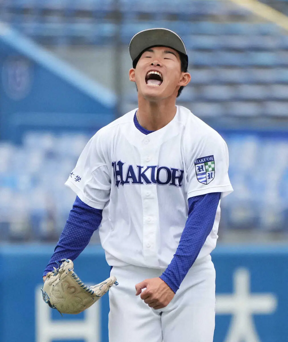 【画像・写真】白鴎大2年生左腕・松永　気合の4安打完封「次の試合も自分が投げて勝ちたい」
