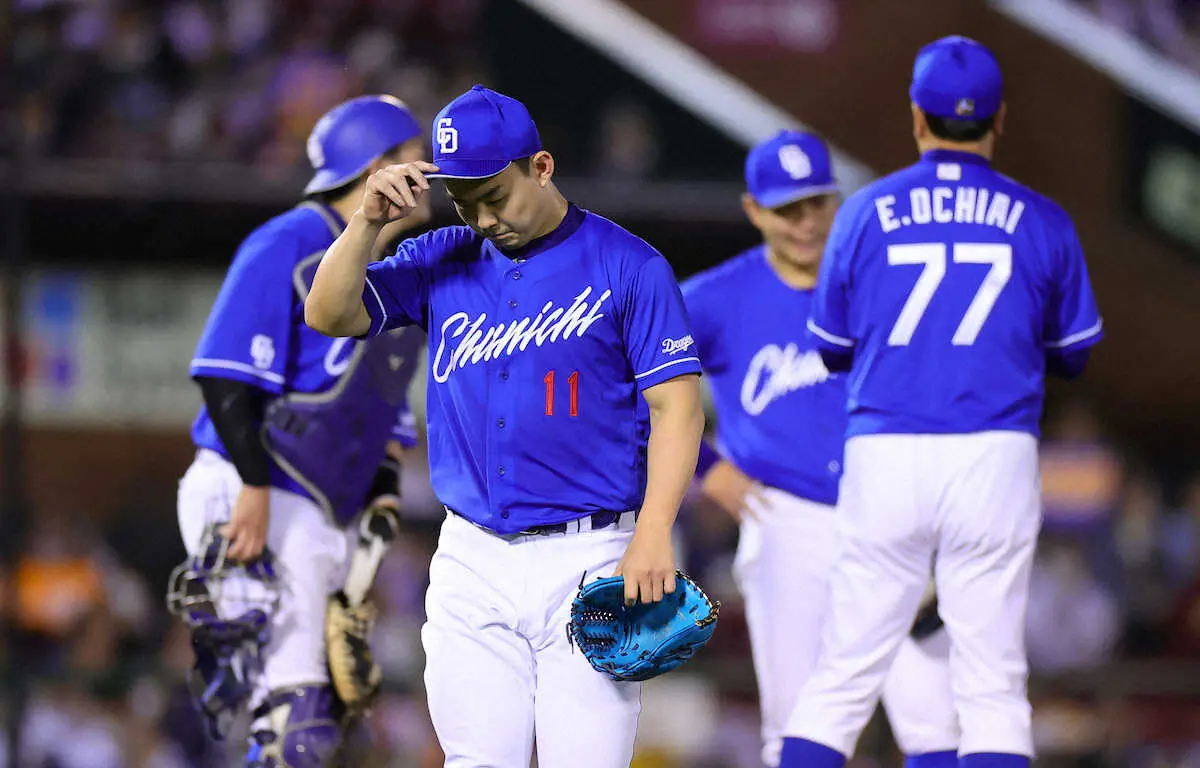 【画像・写真】中日・小笠原131球熱投実らず…6回2/3を5失点で3敗「申し訳ないピッチング」