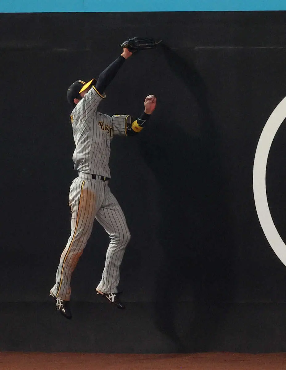 【画像・写真】「いったやろ。いける。いやフェンス。いけたわ」珍しく興奮！阪神・近本が超美技＆5年連続2桁盗塁