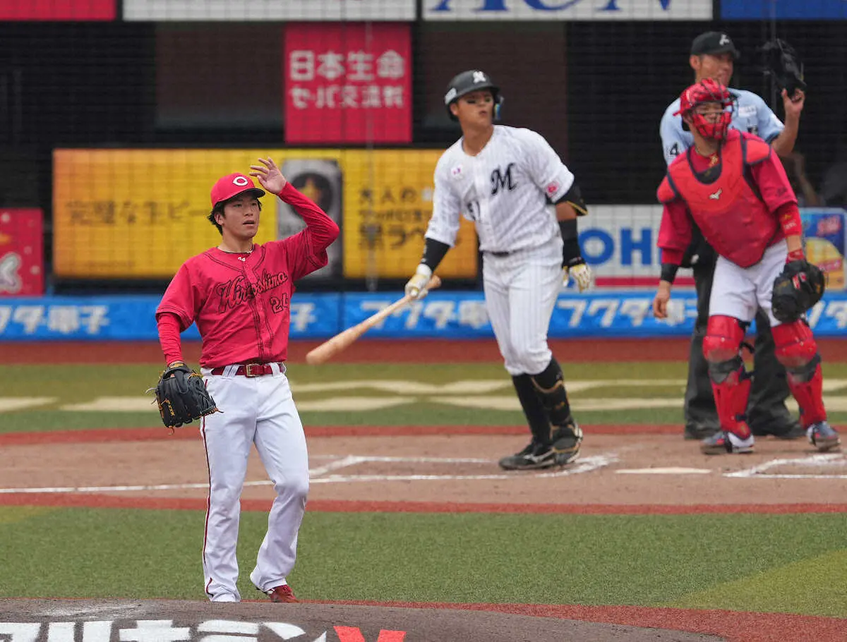 【画像・写真】広島・黒原　初勝利またお預け…プロ初被弾5失点を猛省「コースを間違えず投げ切る技術必要」