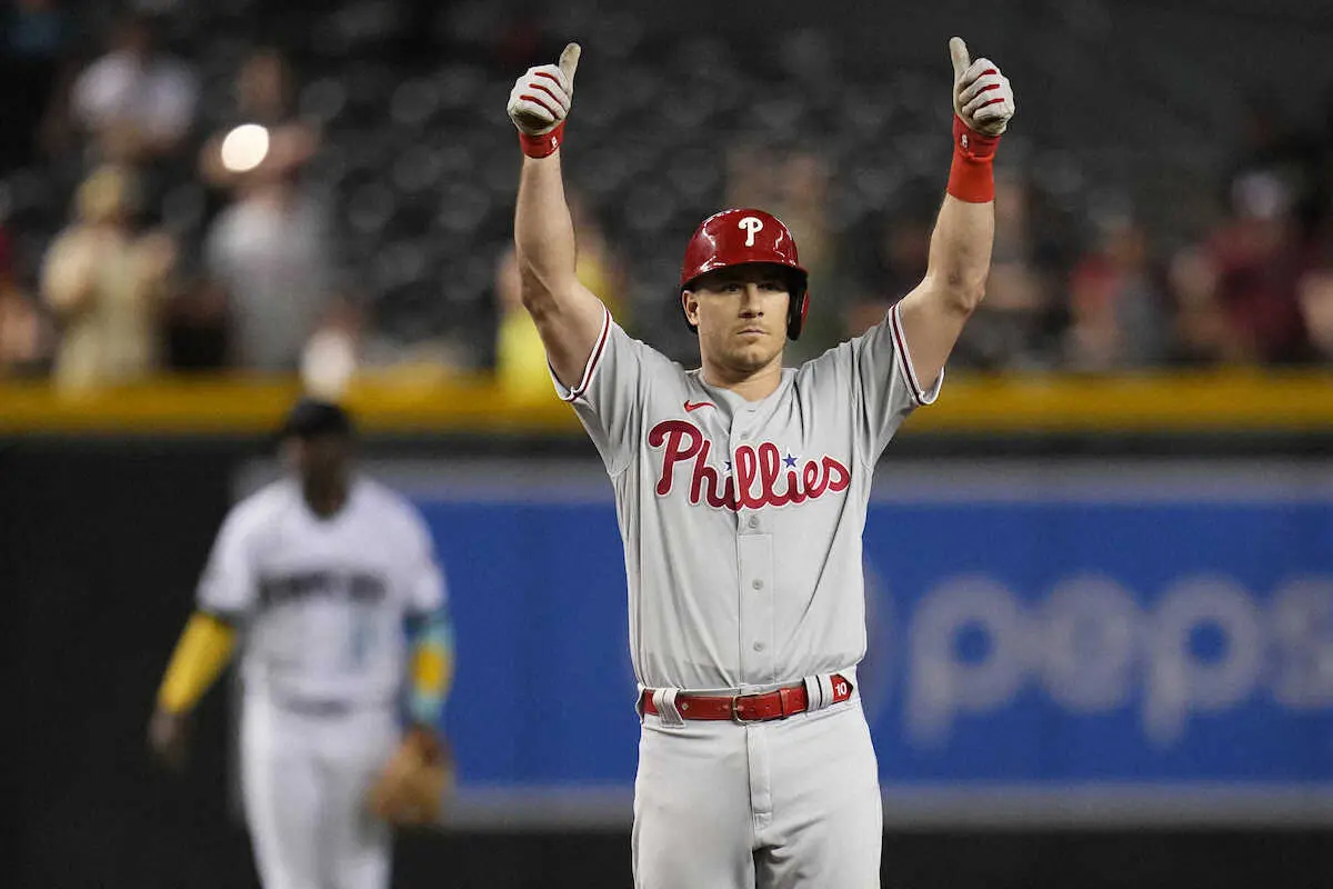 【画像・写真】フィリーズ・リアルミュートがサイクル安打を達成　チームは乱打戦に敗れるも球団04年以来の快挙